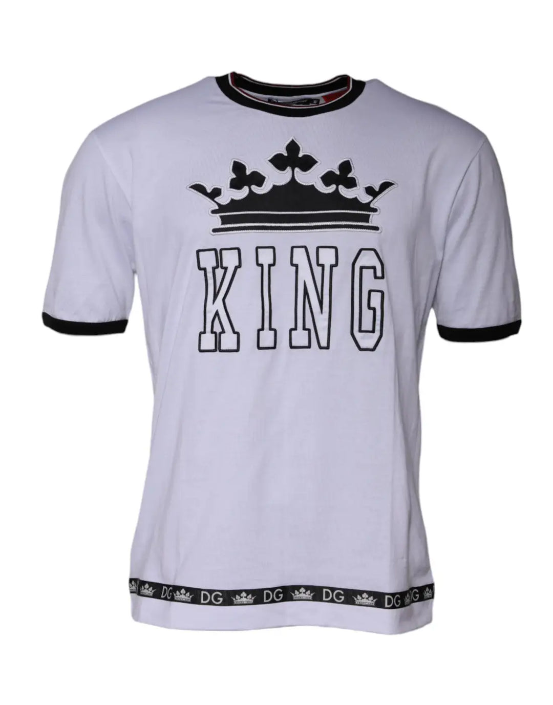 Dolce &amp; Gabbana White Jersey Crew Neck Short Sleeves T-shirt
