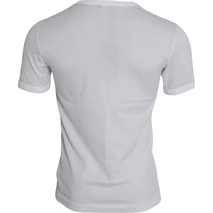 Dolce &amp; Gabbana White King Of Love Round Neck Short Sleeves T-shirt