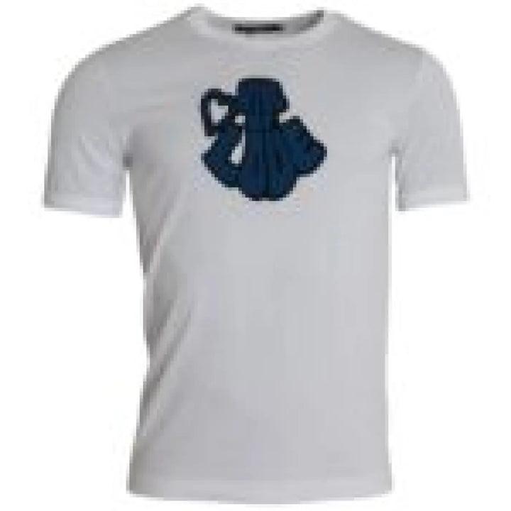 Dolce &amp; Gabbana White King Of Love Round Neck Short Sleeves T-shirt