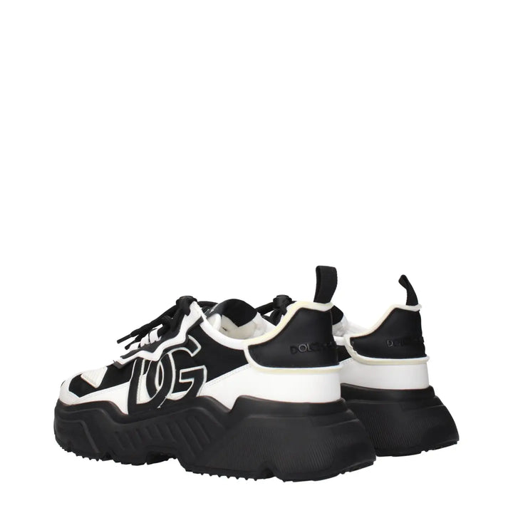 Dolce &amp; Gabbana White Leather Chunky Sneakers