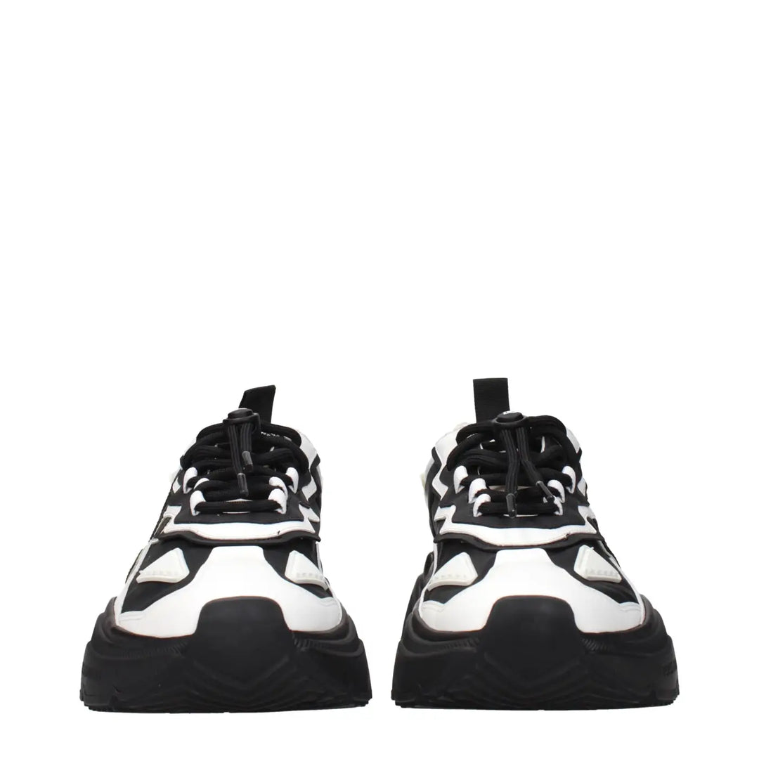 Dolce &amp; Gabbana White Leather Chunky Sneakers