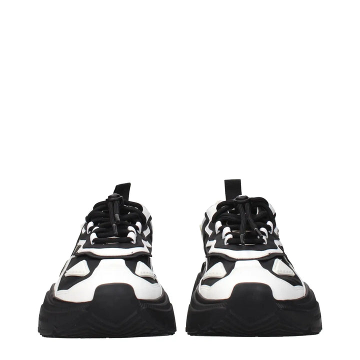 Dolce &amp; Gabbana White Leather Chunky Sneakers