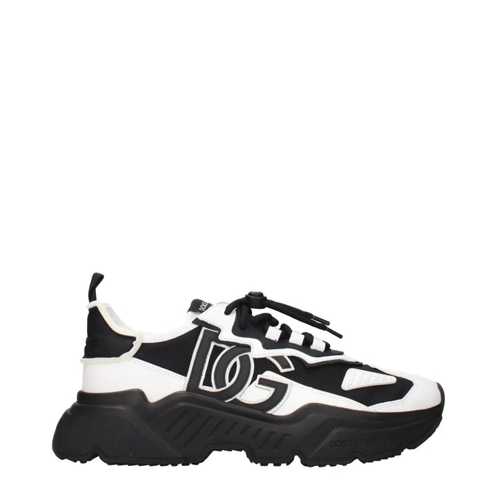Dolce &amp; Gabbana White Leather Chunky Sneakers