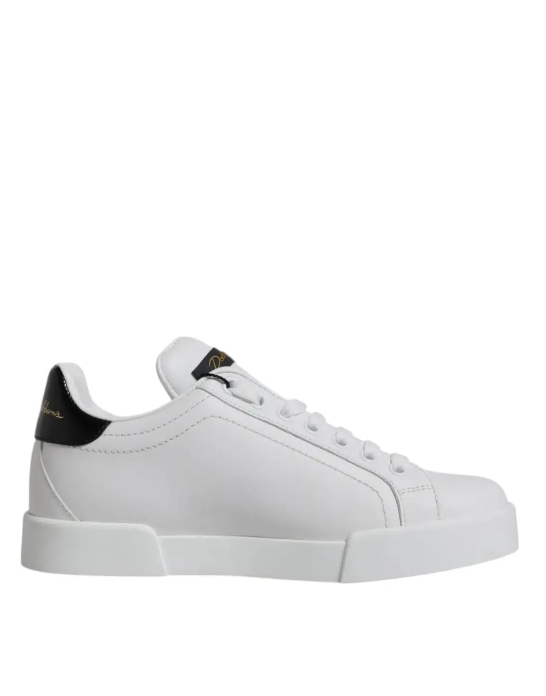 Dolce &amp; Gabbana White Leather Classic Low Top Sneakers Shoes