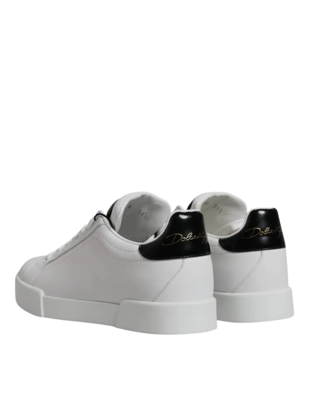 Dolce &amp; Gabbana White Leather Classic Low Top Sneakers Shoes