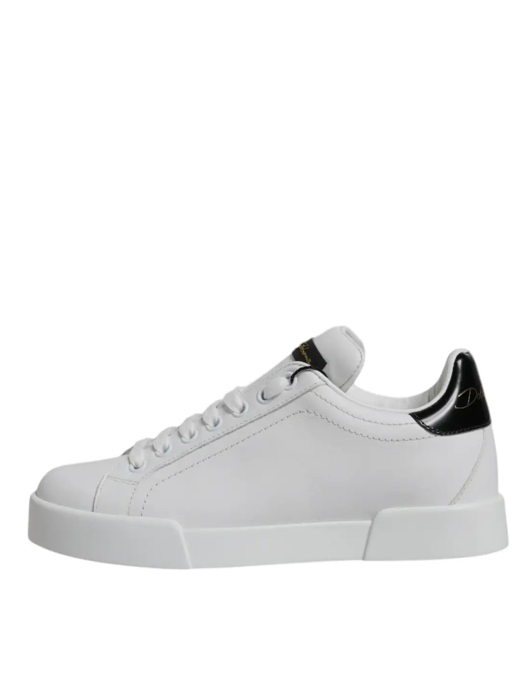 Dolce &amp; Gabbana White Leather Classic Low Top Sneakers Shoes