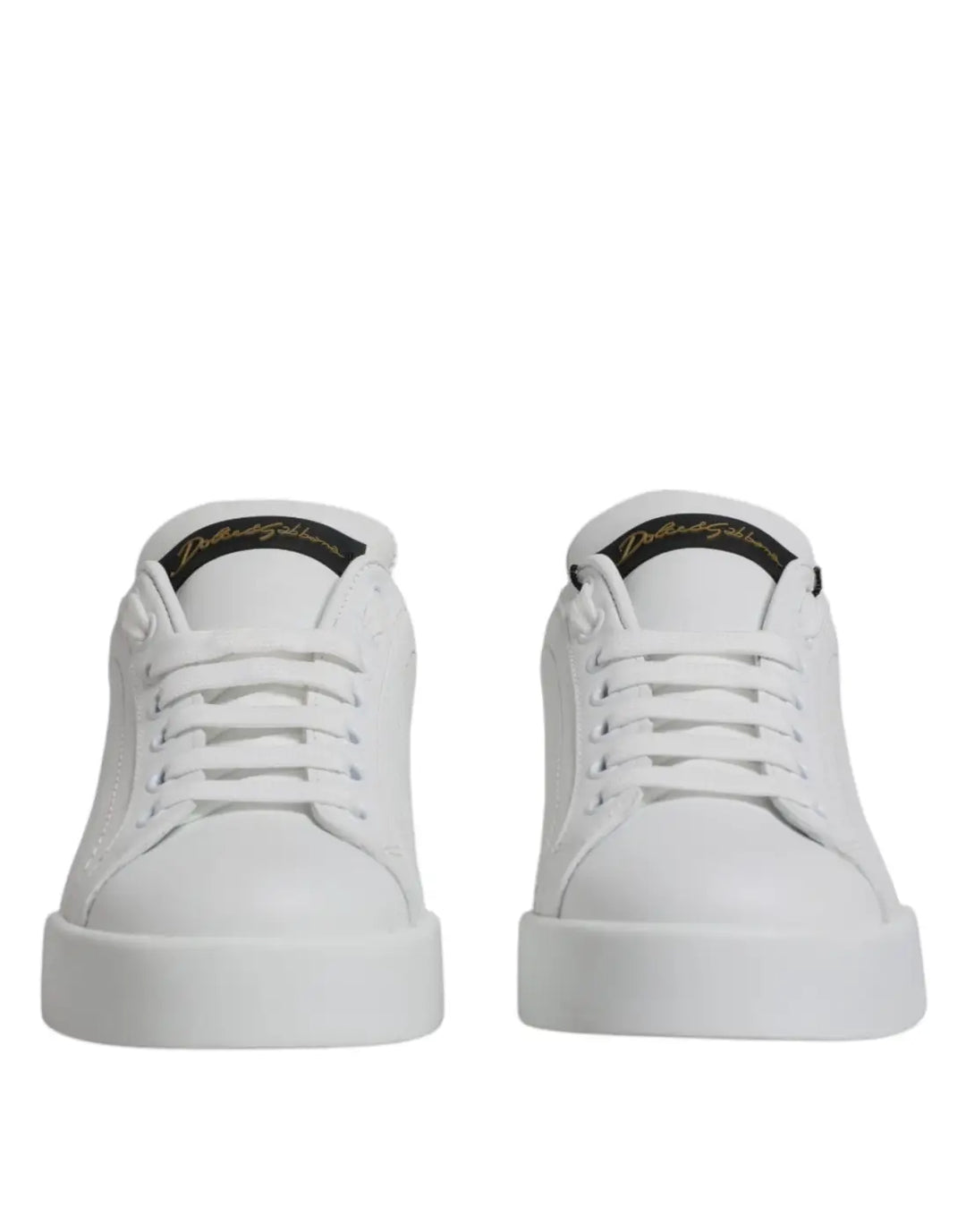 Dolce &amp; Gabbana White Leather Classic Low Top Sneakers Shoes