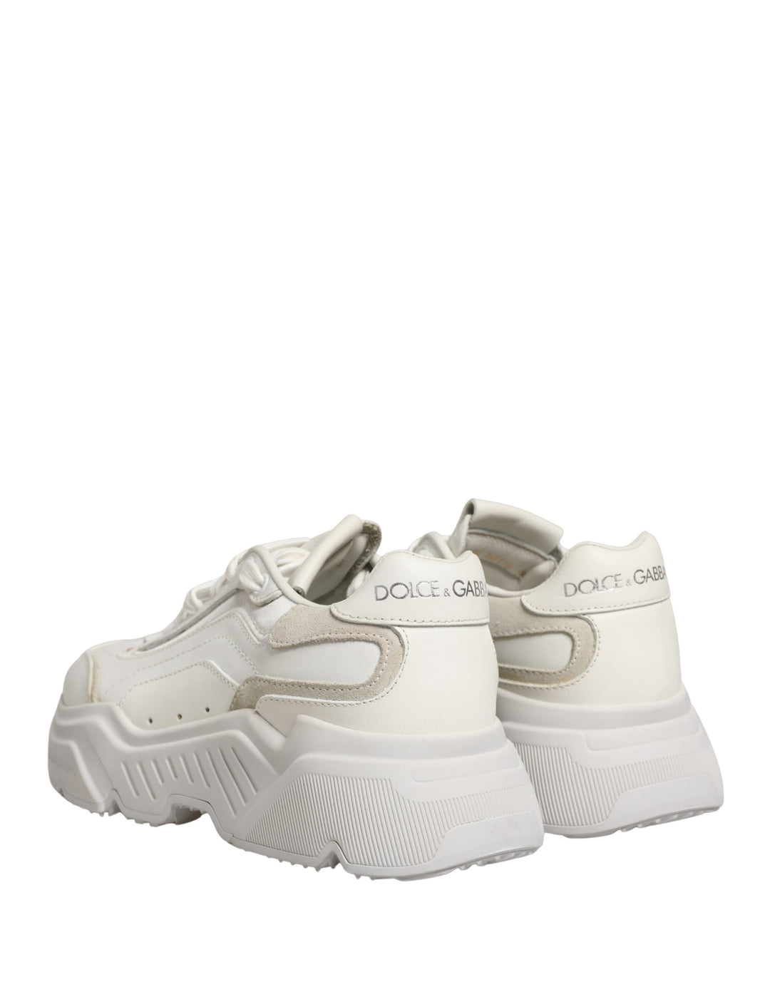 Dolce &amp; Gabbana White Leather Daymaster Low Top Sneakers Shoes