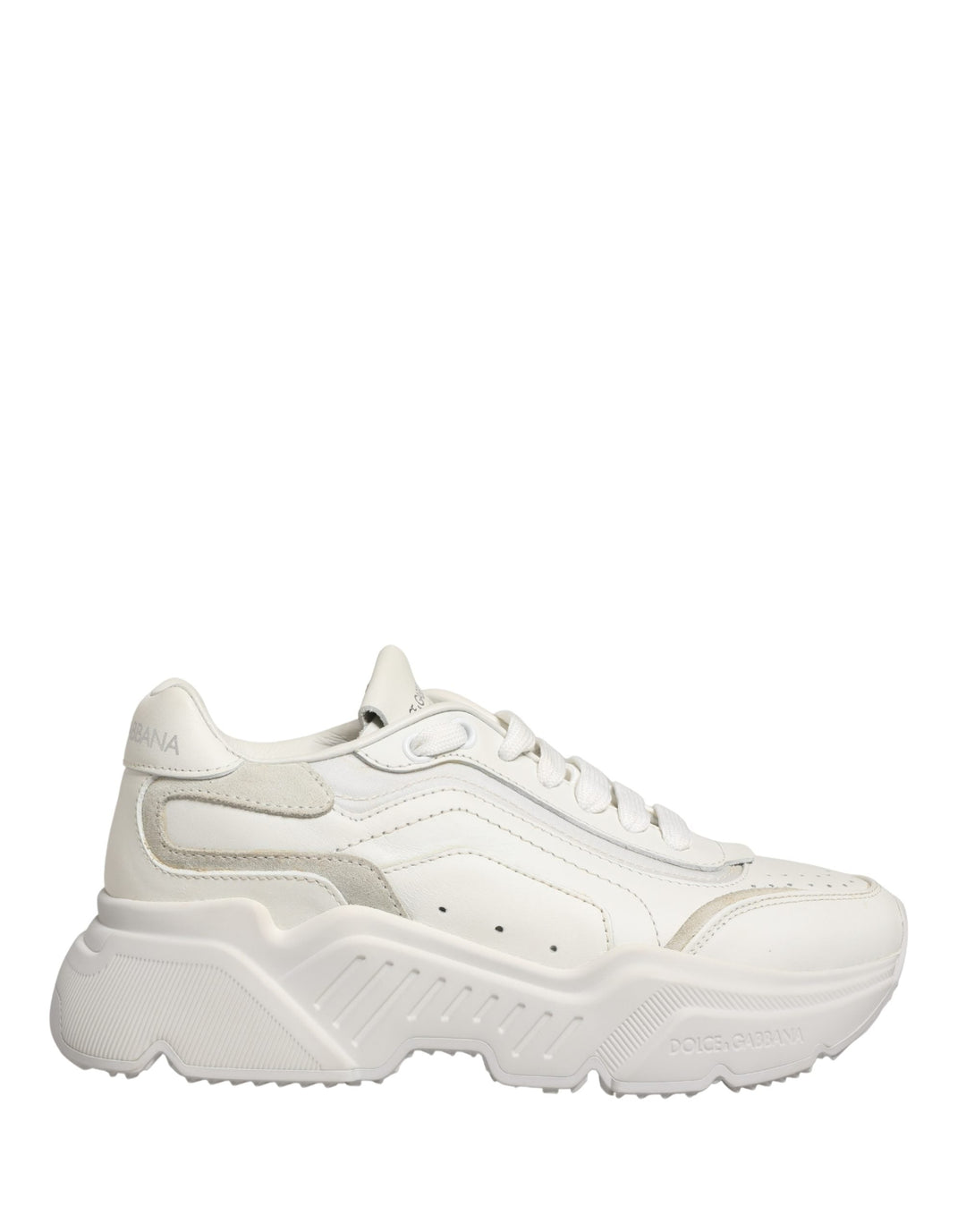Dolce &amp; Gabbana White Leather Daymaster Low Top Sneakers Shoes
