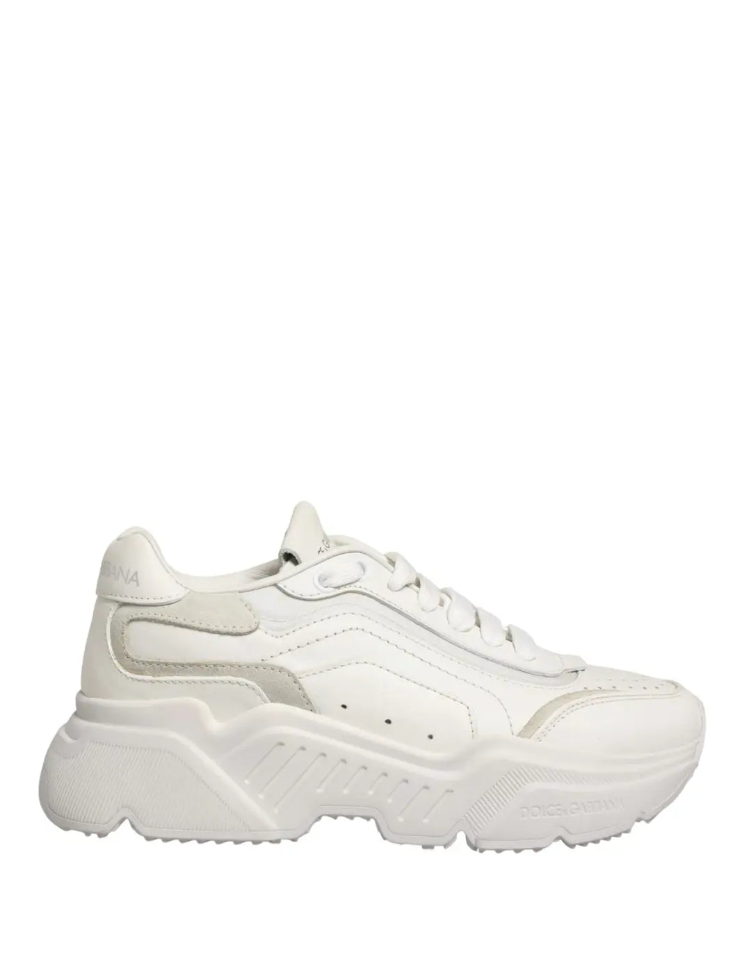 Dolce &amp; Gabbana White Leather Daymaster Low Top Sneakers Shoes