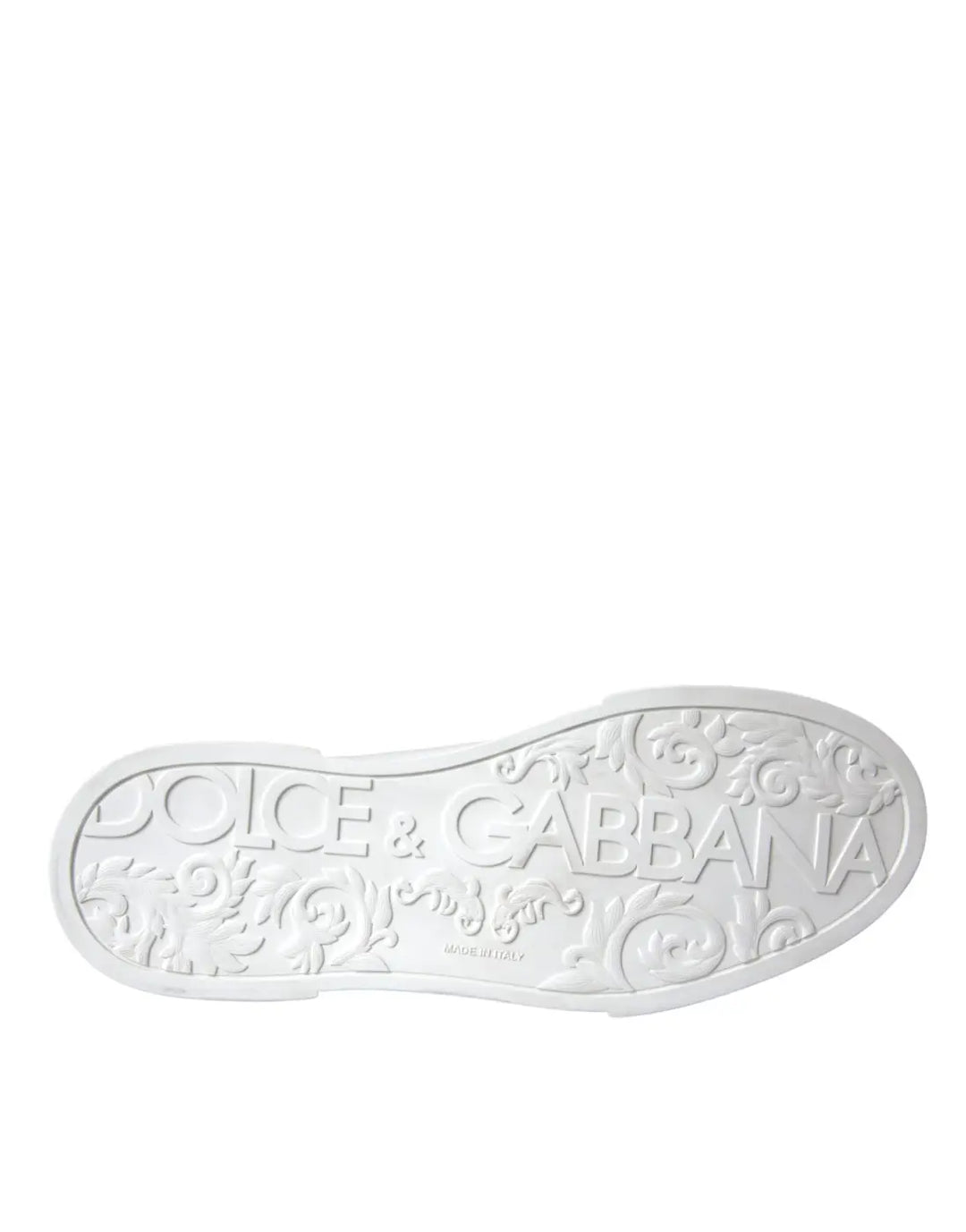Dolce &amp; Gabbana White Leather DG Logo Casual Low Top Sneakers Shoes