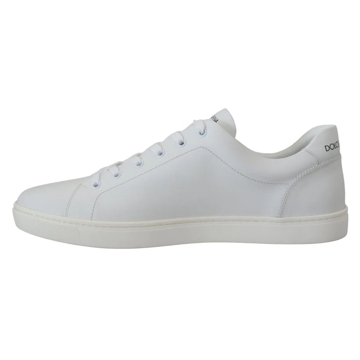 Dolce & Gabbana White Leather DG Logo Casual Sneakers Shoes