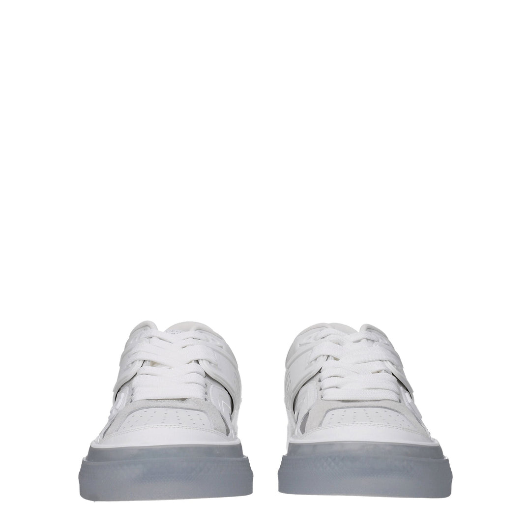 Dolce &amp; Gabbana White Leather Low Top Sneakers