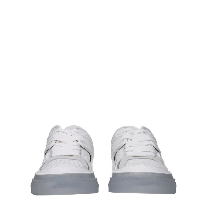 Dolce &amp; Gabbana White Leather Low Top Sneakers