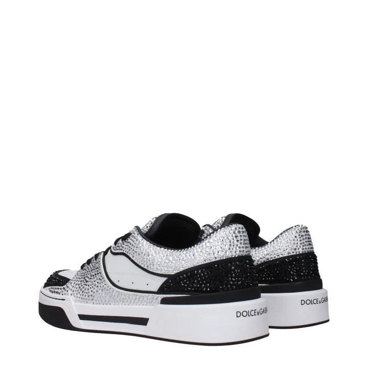 Dolce &amp; Gabbana White Leather Low Top Sneakers