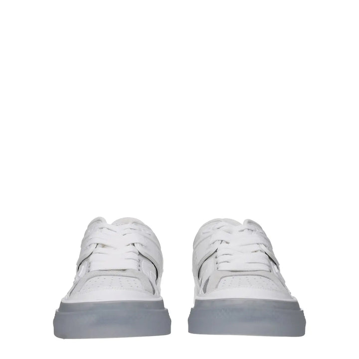 Dolce &amp; Gabbana White Leather Low Top Sneakers
