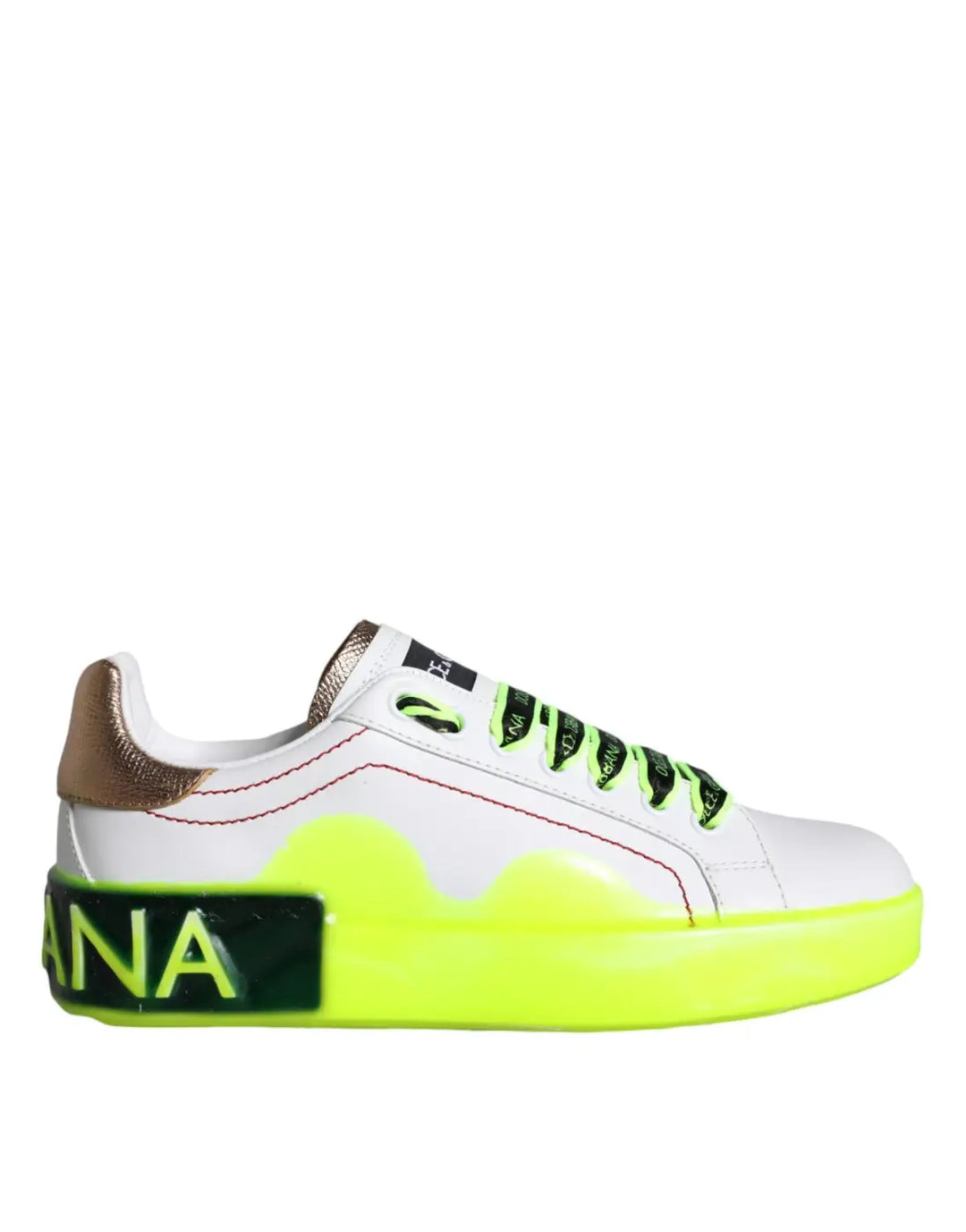 Dolce &amp; Gabbana White Leather Portofino Low Top Sneakers Shoes