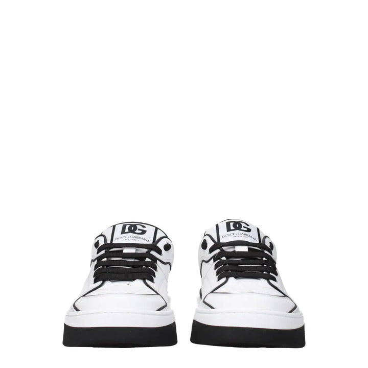 Dolce &amp; Gabbana White Leather Sneakers