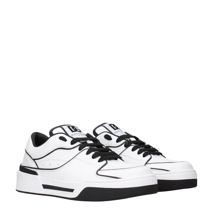 Dolce &amp; Gabbana White Leather Sneakers