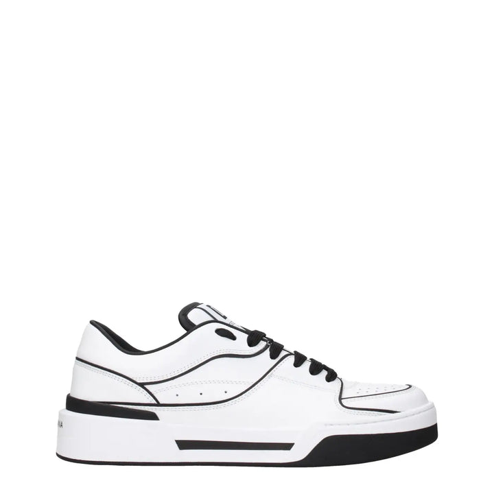 Dolce &amp; Gabbana White Leather Sneakers