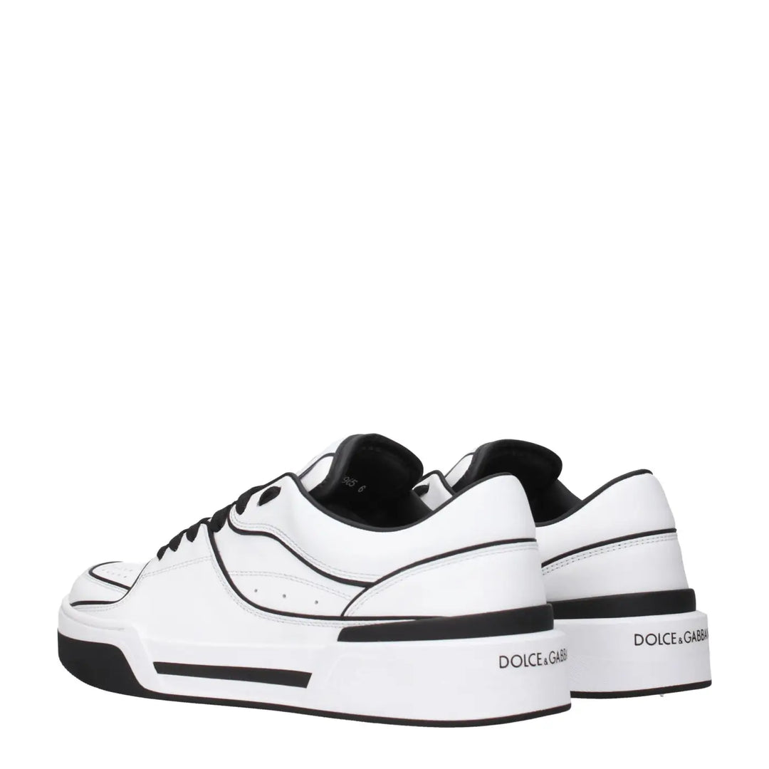 Dolce &amp; Gabbana White Leather Sneakers