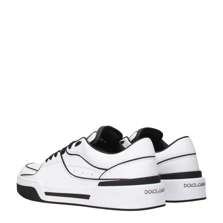Dolce &amp; Gabbana White Leather Sneakers