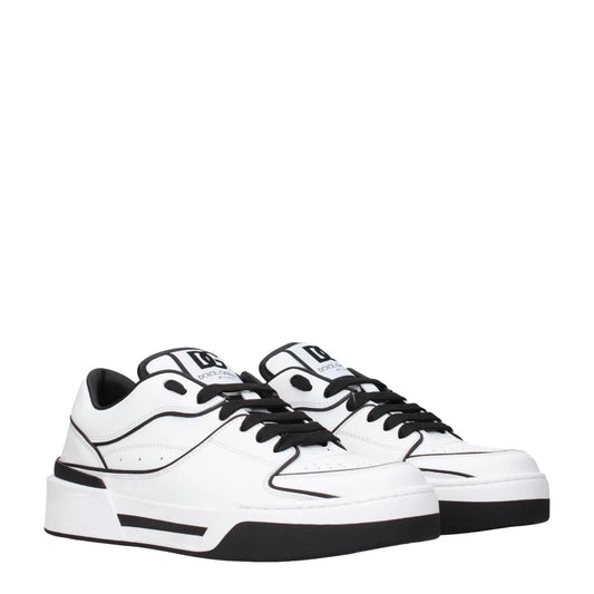 Dolce & Gabbana White Leather Sneakers