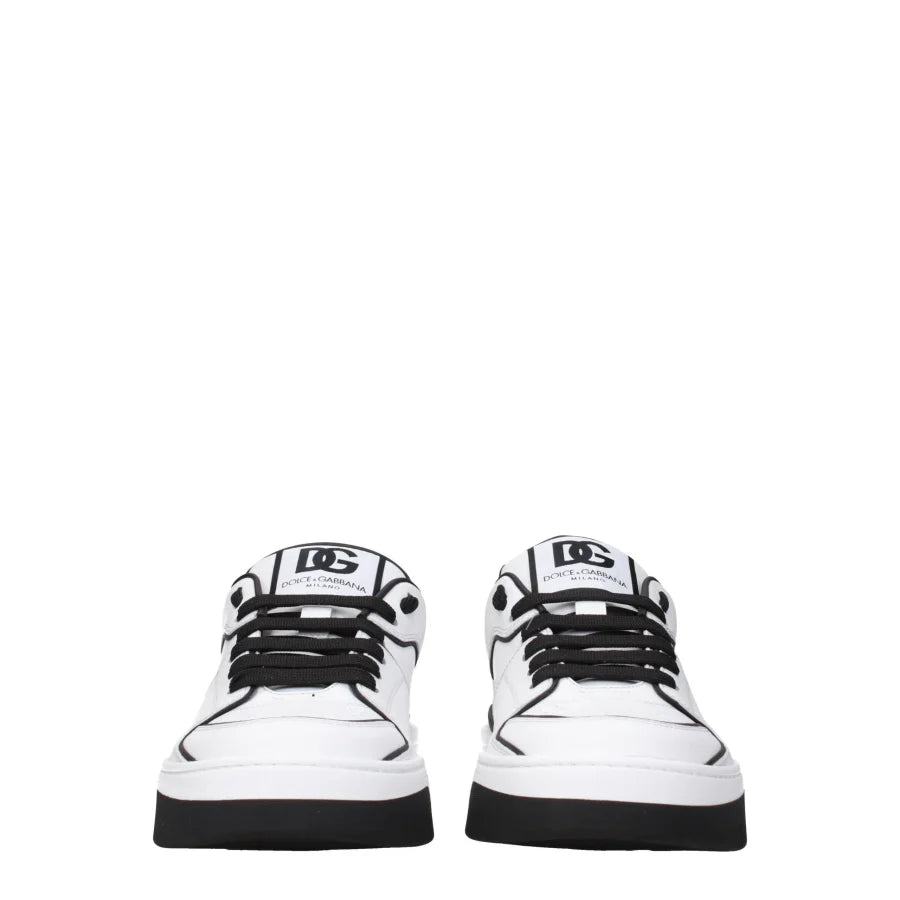 Dolce & Gabbana White Leather Sneakers