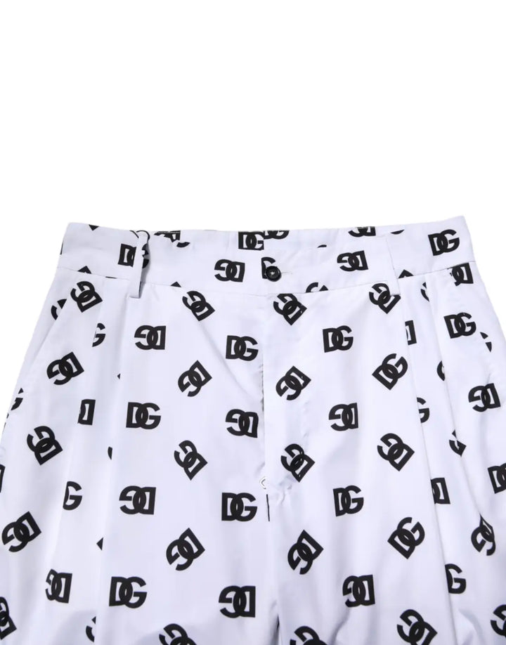 Dolce &amp; Gabbana White Logo Cotton Skinny Denim Trouser Pants