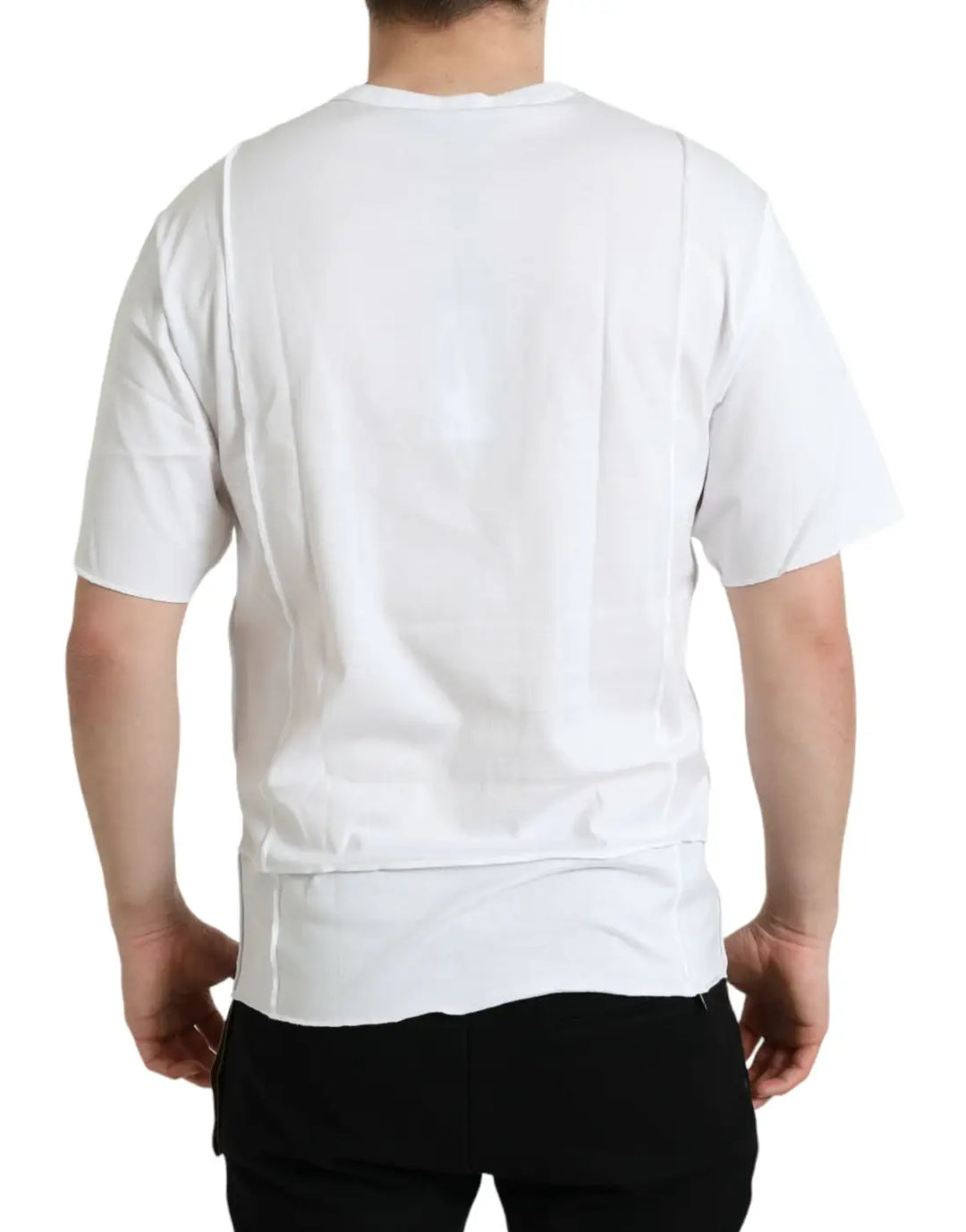 Dolce &amp; Gabbana White Logo Crew Neck Short Sleeves T-shirt