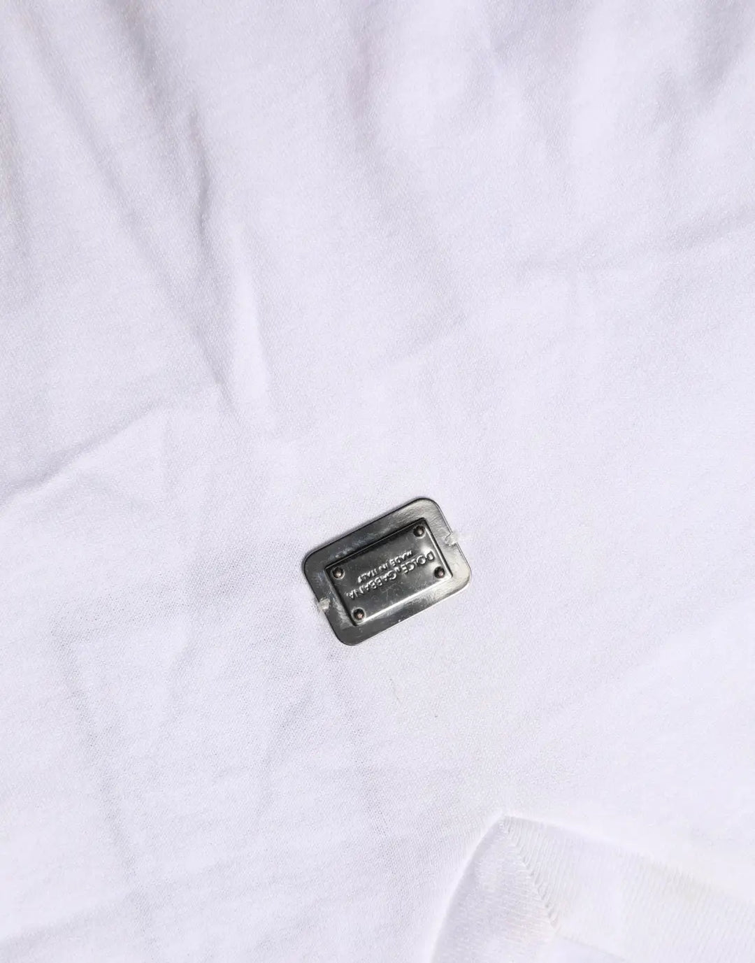 Dolce &amp; Gabbana White Logo Embroidered TieWaist Cropped Top