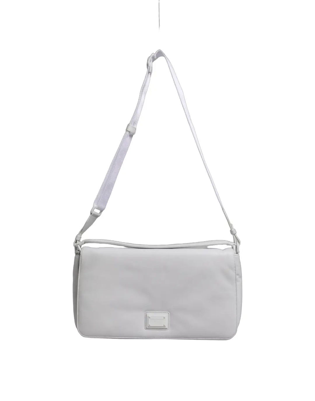 Dolce &amp; Gabbana White Logo Plaque Crossbody Shoulder Borse Women Bag