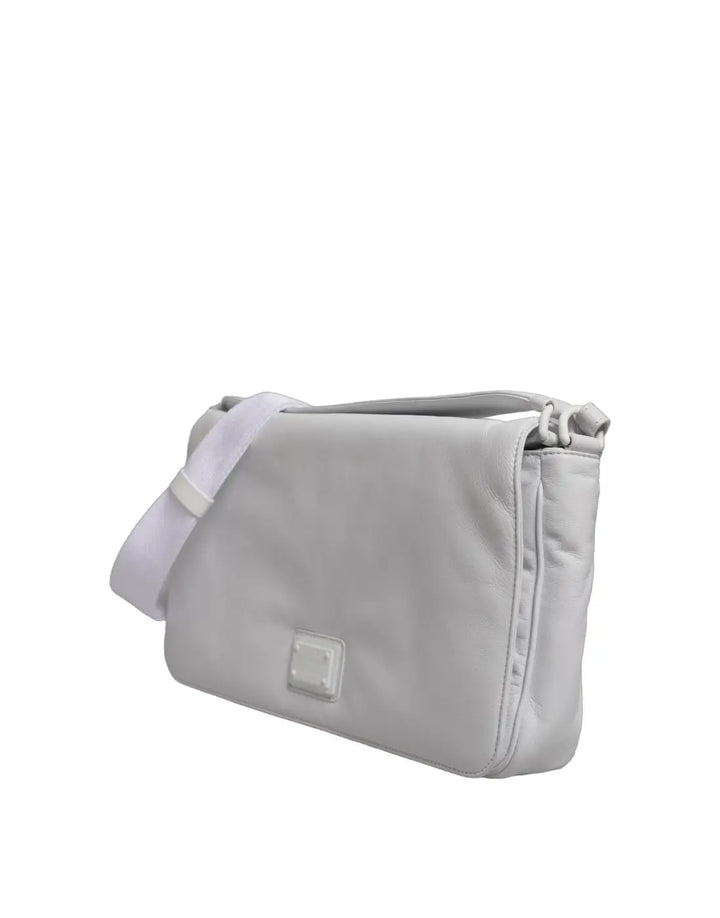 Dolce &amp; Gabbana White Logo Plaque Crossbody Shoulder Borse Women Bag