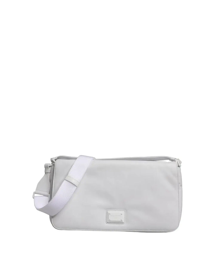 Dolce &amp; Gabbana White Logo Plaque Crossbody Shoulder Borse Women Bag