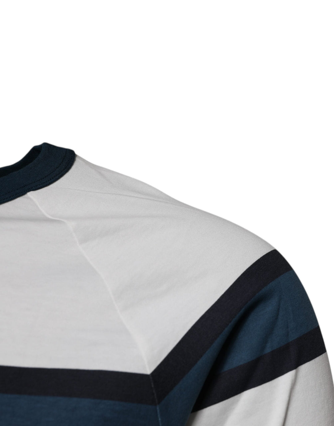 Dolce &amp; Gabbana White Logo Print Cotton Men Crew Neck T-shirt