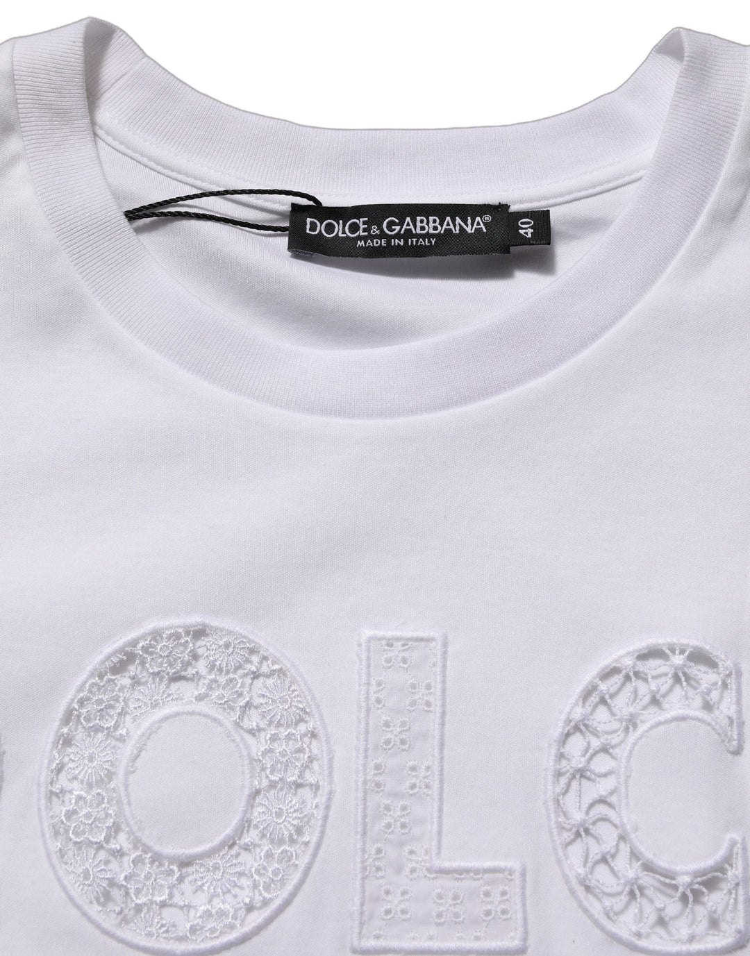 Dolce &amp; Gabbana - White Logo Round Neck Sleeveless T-shirt