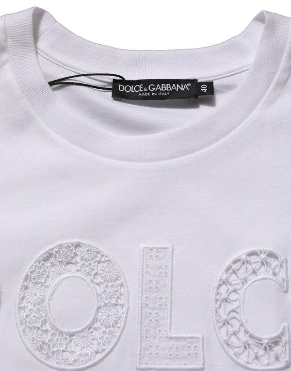 Dolce & Gabbana - White Logo Round Neck Sleeveless T-shirt