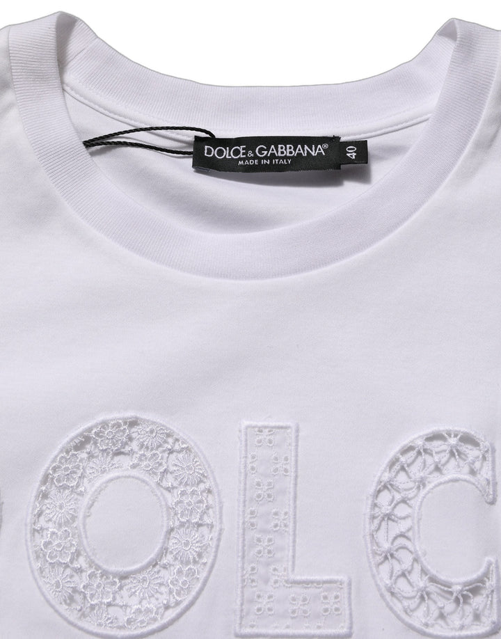 Dolce &amp; Gabbana - White Logo Round Neck Sleeveless T-shirt