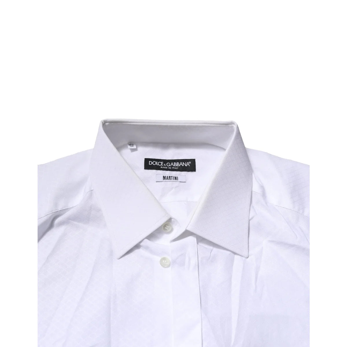 Dolce & Gabbana White Martini Long Sleeve Dress Shirt Elegance