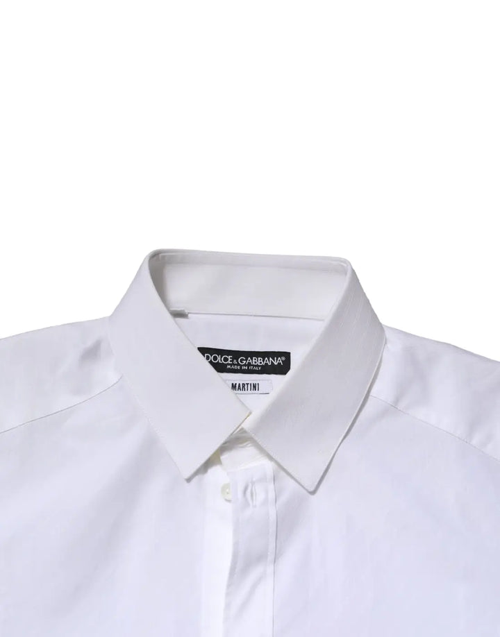 Dolce &amp; Gabbana White MARTINI Long Sleeves Dress Formal Shirt