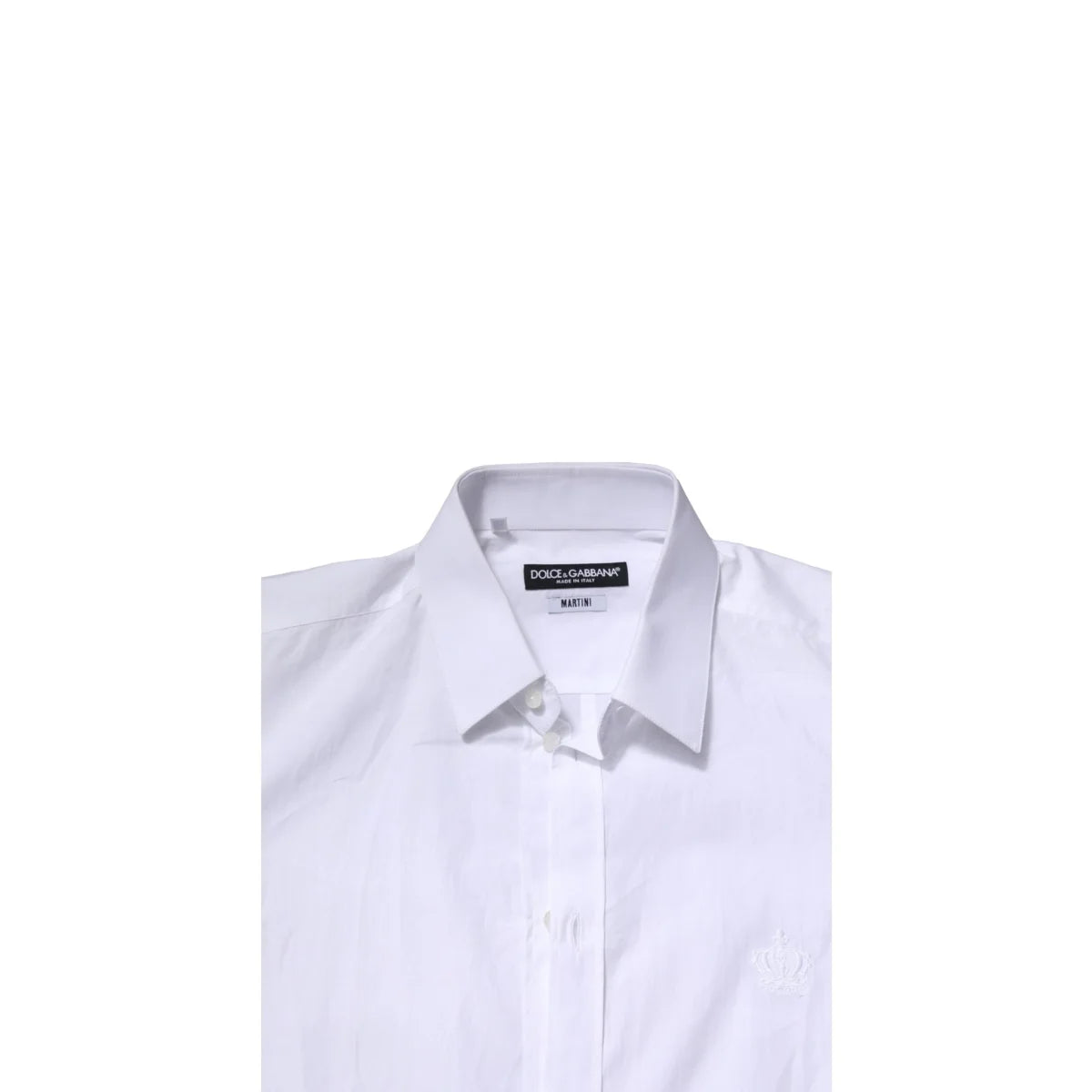 Dolce & Gabbana White Martini Long Sleeves Dress Shirt