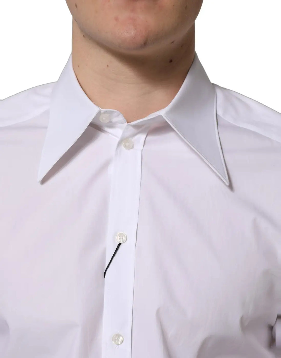 Dolce &amp; Gabbana White MARTINI Long Sleeves Men Dress Shirt