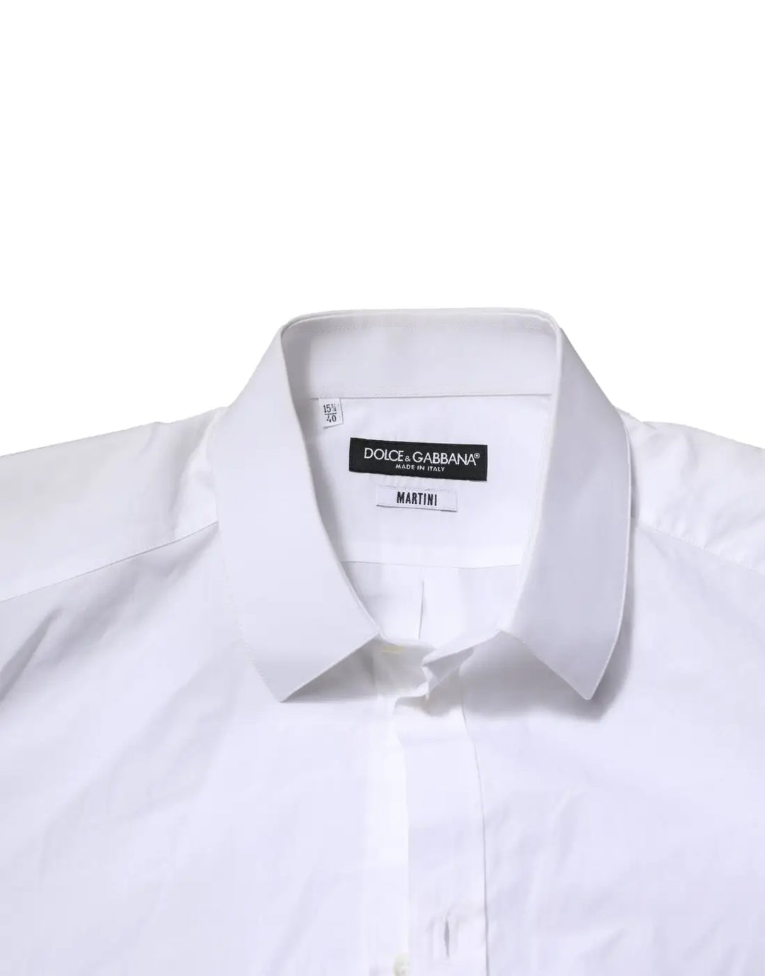 Dolce &amp; Gabbana White MARTINI Long Sleeves Men Formal Shirt