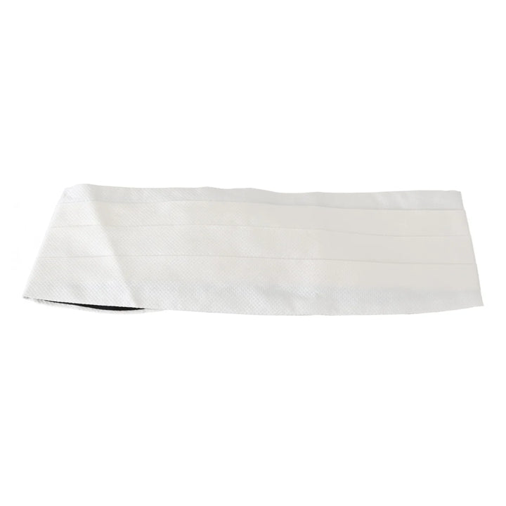 Dolce & Gabbana White Men Waist Belt 100% Silk Cummerbund