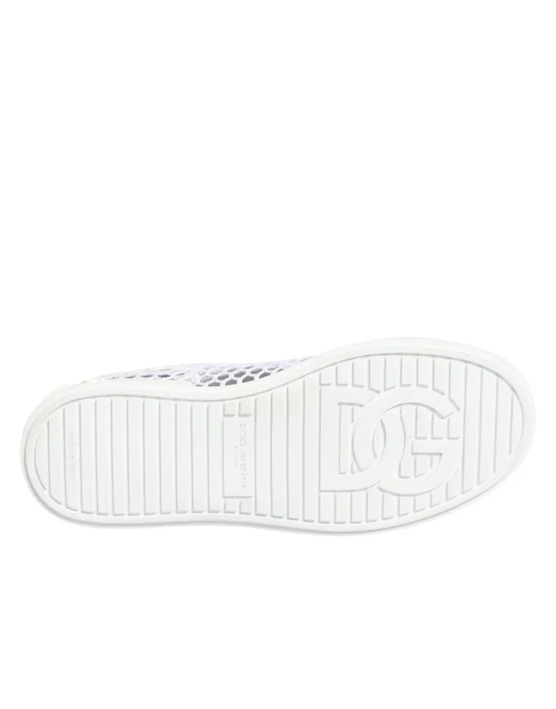 Dolce &amp; Gabbana White Mesh Inserts Low Top Sneakers Shoes