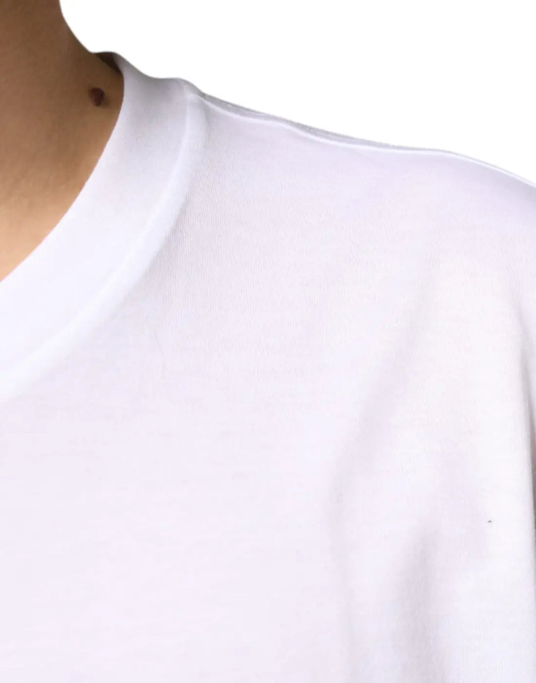 Dolce &amp; Gabbana White Metal DG Logo Cotton Short Sleeves T-shirt