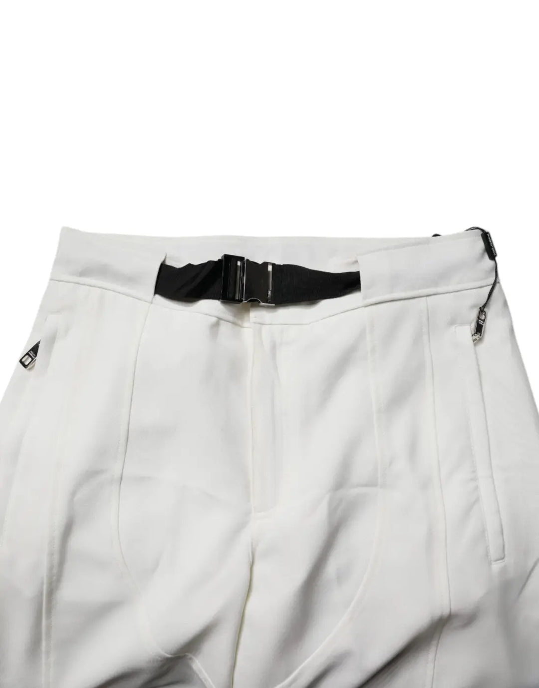 Dolce &amp; Gabbana White Mid Waist Wide Leg Pants