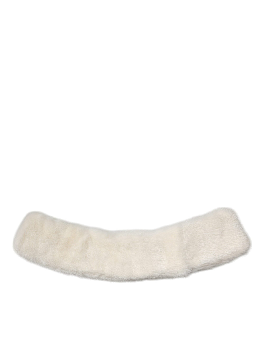 Dolce &amp; Gabbana White Mink Fur Collar Women Neck Wrap Scarf