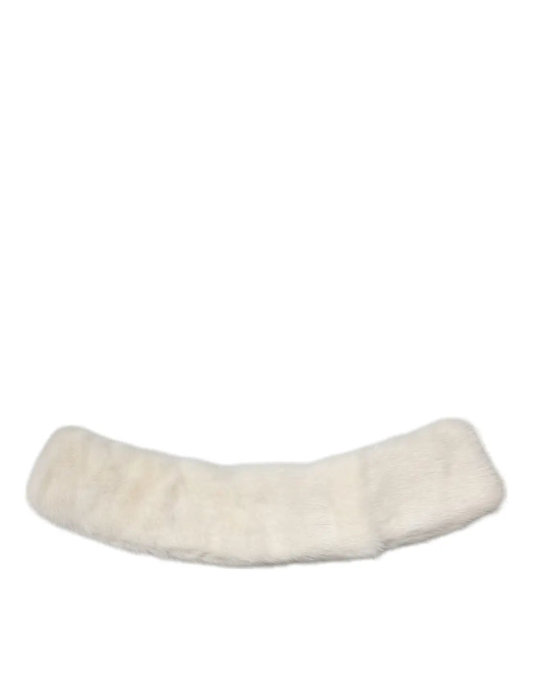 Dolce &amp; Gabbana White Mink Fur Collar Women Neck Wrap Scarf