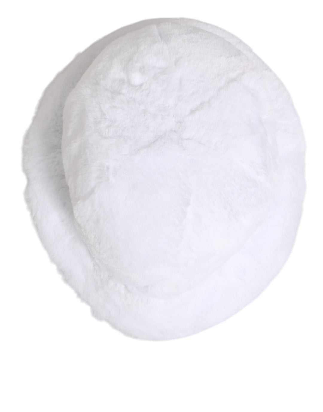 Dolce &amp; Gabbana White Modacrylic Fur Bucket Men Capello Hat